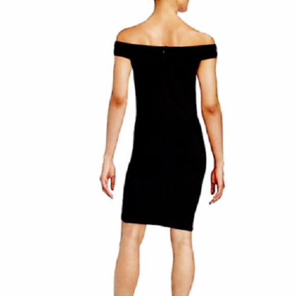 Halston Heritage BLACK Sexy Off The-Shoulder Sheath Dress Size-4  NWT R-$218 - Picture 2 of 2